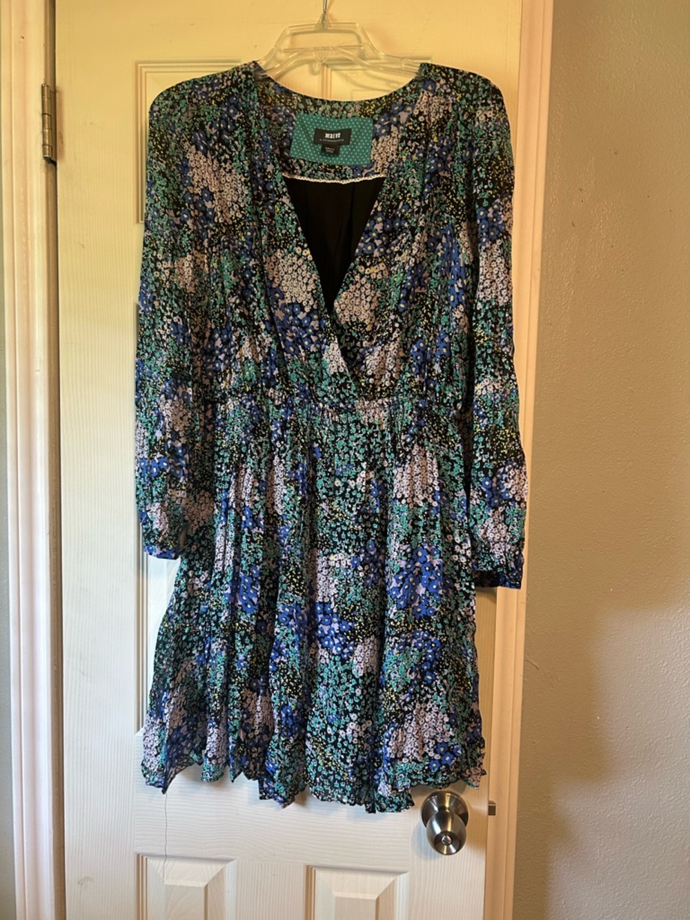 Maeve green blue floral dress